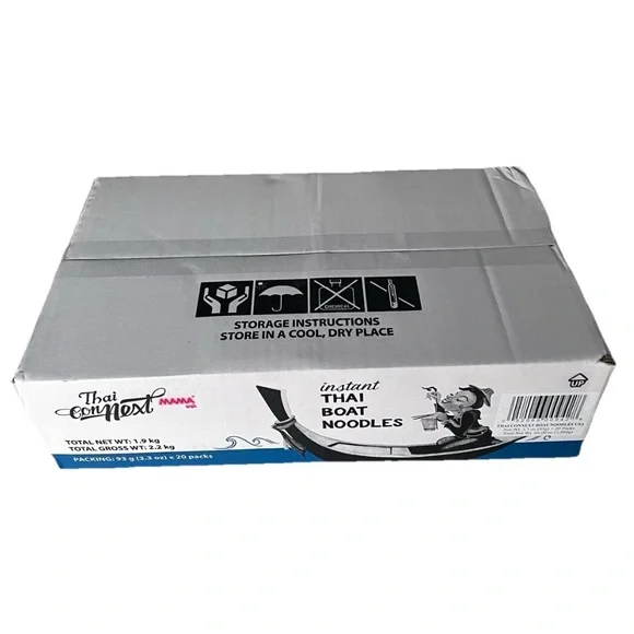Box of MAMA -Thai Connext-Instant Thai Boat Noodles w/base pork flavor - 20 pack